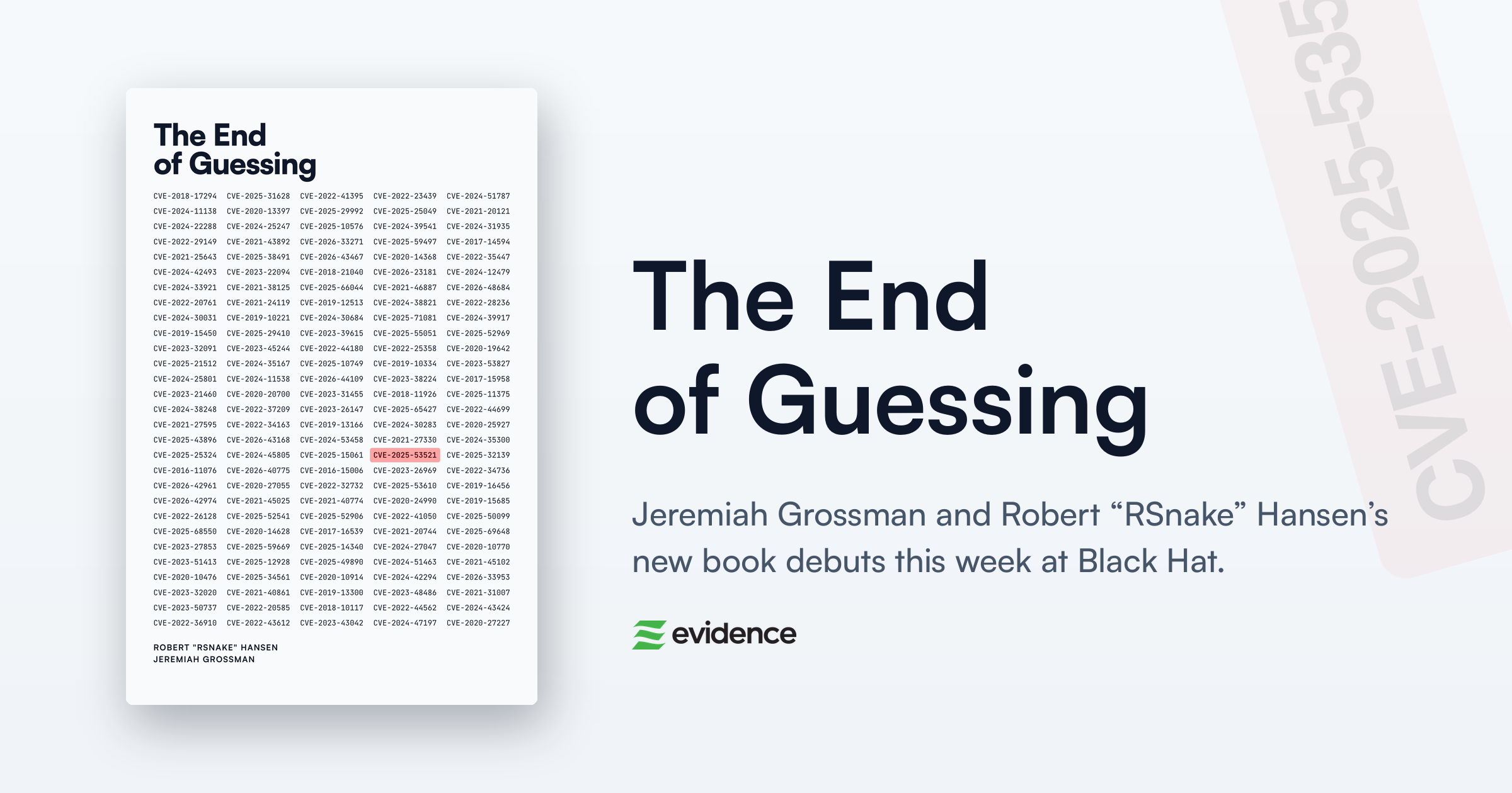 Cybersecurity Experts Jeremiah Grossman and Robert Hansen Call for the End of Guesswork in Cybersecurity